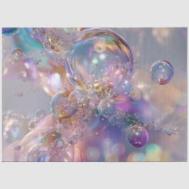Decoupage Iridescent Bubbles Flytande i Luft