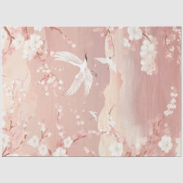 Decoupage Japansk Vår Ligcape Cheery-Blommar