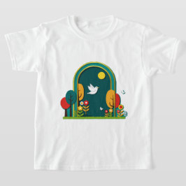 Decoupage-liknande digitalt arbete t shirt