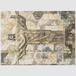 Decoupage Mosaic Kristus Redeemer Statue Brasilien