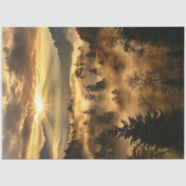 Decoupage Mystic Dawn of Stunning Sunrise Forest