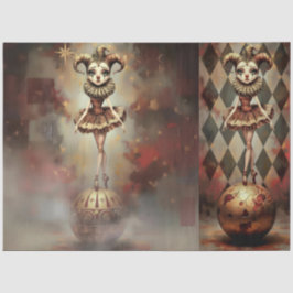 Decoupage Paper Melancholic Clown