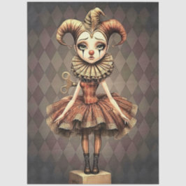 Decoupage Paper Melancholic Clown