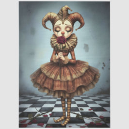 Decoupage Paper Melancholic Clown