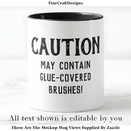 Decoupage-penslar, citattecken Anpassningsbar BW04 Mugg