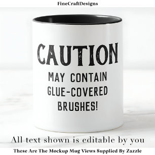Decoupage-penslar, citattecken Anpassningsbar BW04 Mugg