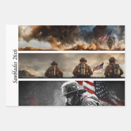 Decoupage Proud Firefighters American Flag 