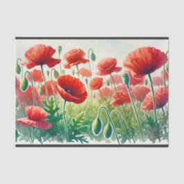 decoupage, servetten met papavers voor decoupage