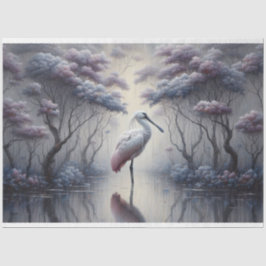 Decoupage, Spoonbill Bird, vävnadsdokument