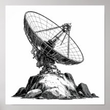 Decoupage Template: 1960s Asteroid Antenna 