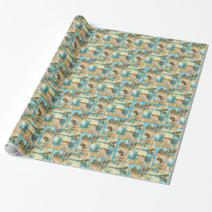 Decoupage Tissue Paper Blue Paris Wrapping Papper Presentpapper