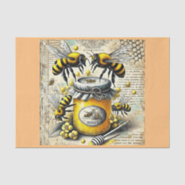 decoupage tissue paper met bijen