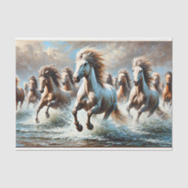 decoupage tissue paper met wilde paarden