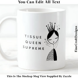 Decoupage Tissue Paper Queen 032 Novelty Craft Kaffemugg