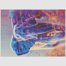 Decoupage Vibrant Colored Elephant 