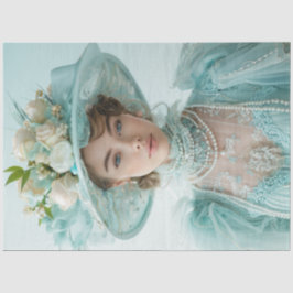 Decoupage Vintage Dam i Fransk Era Mode