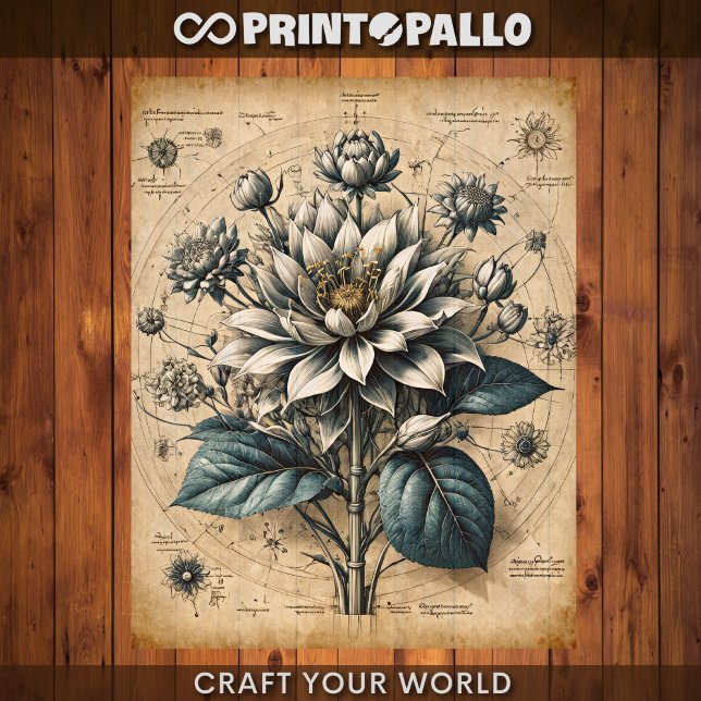 Decoupage - vit blomma vid avklipp (Skapare uppladdad)