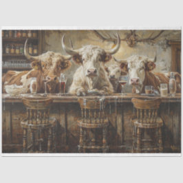Decoupage Western Pub med kor i salon