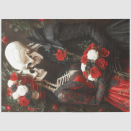 Decoupage Whimsical Bröllop Black & Red