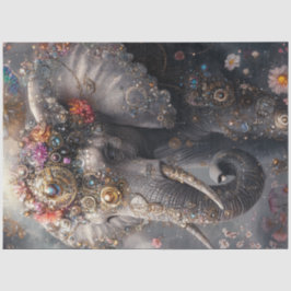 Decoupage Whimsical Elephant Jewelry Adorned