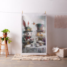 Decoupage Whimsical Rabbits in Alice Wonderland Tyg
