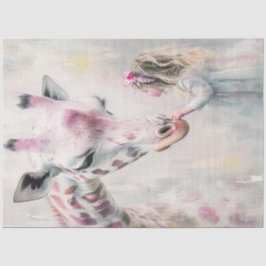 Decoupage Whimsical Rosa Giraffe Lil Girl