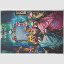 Decoupage Whimsical Whiskersworth Pets i Salon