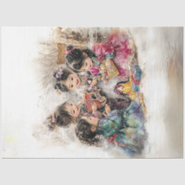 Decoupage Whimsime 4 koreanska barn spelar