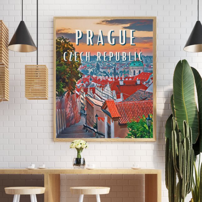 Découvrez la Beauté de Prag Poster (Prague : Là où les contes de fées prennent vie dans chaque rue pavée. ✨🏰 )