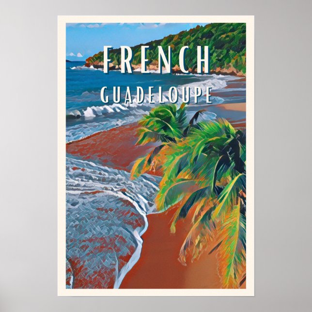 Découvrez les trésors tropicaux de la Guadeloupe Poster (Framsidan)