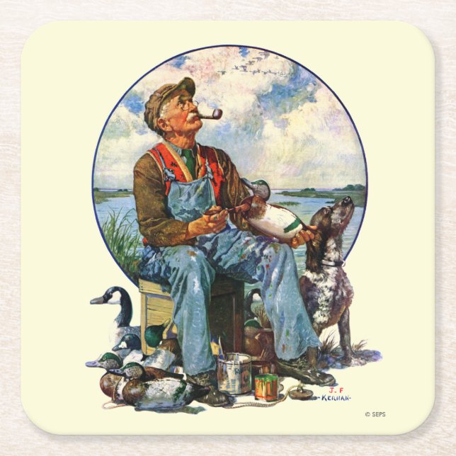 Decoys Underlägg Papper Kvadrat (Framsidan)