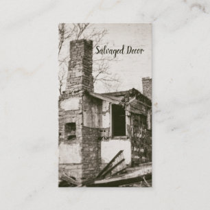 Decrepit Antique Torn Down Homestead Salvaged Visitkort