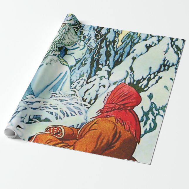 “Ded Moroz” eller “Father Frost” av Ivan Bilibin Presentpapper (Utrullad)