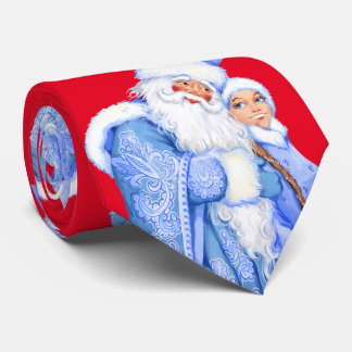 Ded Moroz + Snegurochka necktie - Jultid Slips