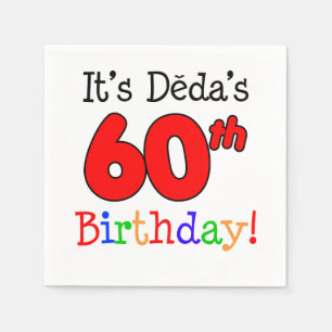 Deda's 60:e födelsedag Tjeckiska farfar Pappersservett