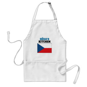 Deda's Kitchen with Flagga of Czech Republic Förkläde