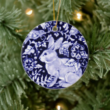 Dedham Blue Rabbit, Classic Blue & White Anpassnin