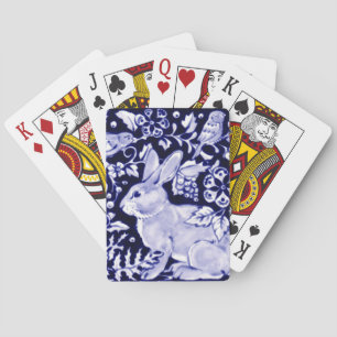 Dedham Blue Rabbit, Classic Blue & White Design Pl Casinokort