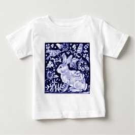 Dedham Blue Rabbit, Classic Blue & White Design Tee Shirt