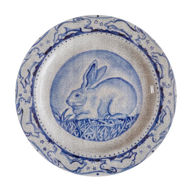 "Dedham Blue" & White Rabbit Design Caking Board (Framsidan)