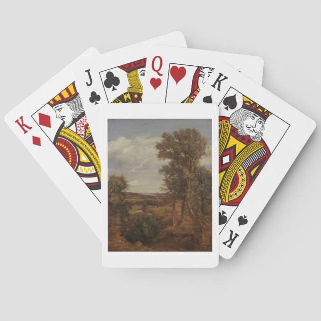 Dedham dal, 1802 (olja på kanfas) spel kort (Baksidan)