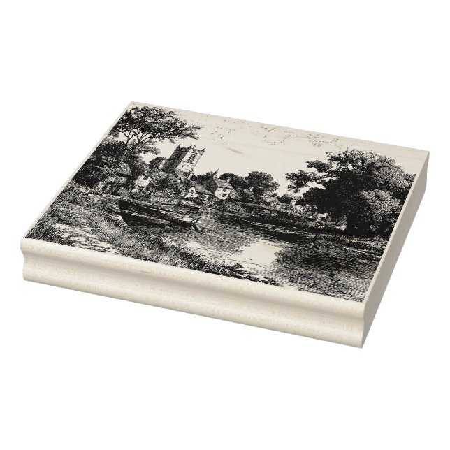 Dedham, Essex, Vintage Sketch Stämpel (Stämpel)