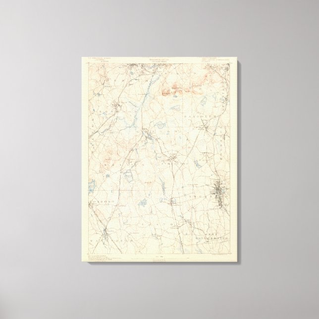 Dedham, Massachusetts Canvastryck (Framsida)