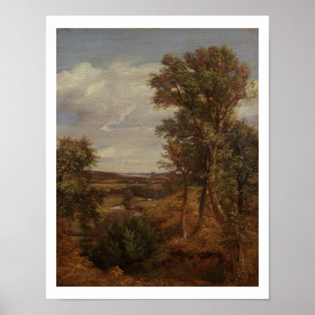 Dedham Vale, 1802 (olja på canvas) Poster (Framsidan)