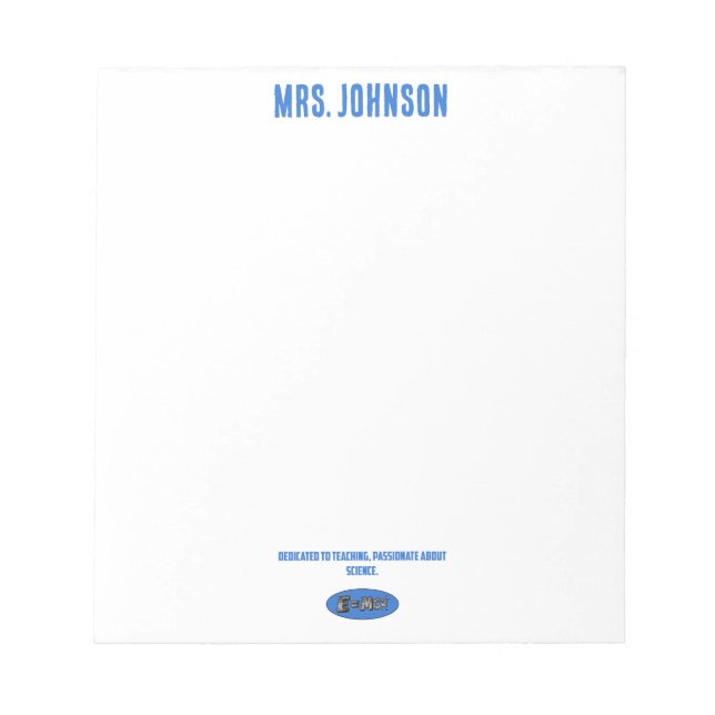 Dedicated To Teaching | Passionate About Science Anteckningsblock (Framsida)