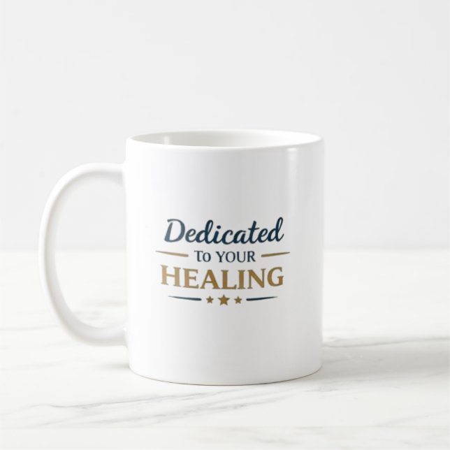 Dedicated to Your Healing Personalized Kaffemugg (Vänster)