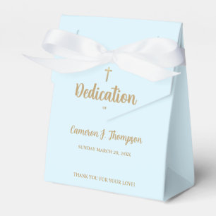Dedication för anpassningsbar Blue guld kor Tack Presentaskar