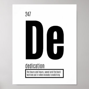 Dedication - Grundläggande Inslag för framgång Poster