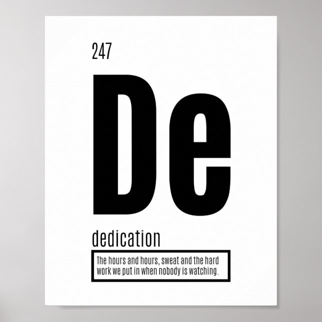 Dedication - Grundläggande Inslag för framgång Poster (Framsidan)