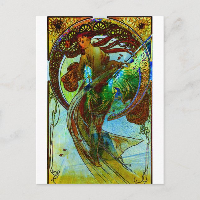 DEDICATION ~ MUCHA ETERNAL GENOM HANS ARBETE 3 VYKORT (Framsida)